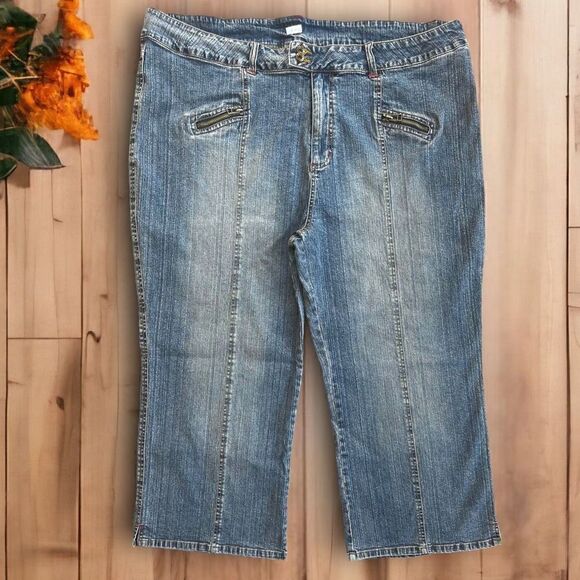 Route 66 Denim - Vintage 80’s Wide Leg Crop Jeans High Waist Route 66 Sz 26